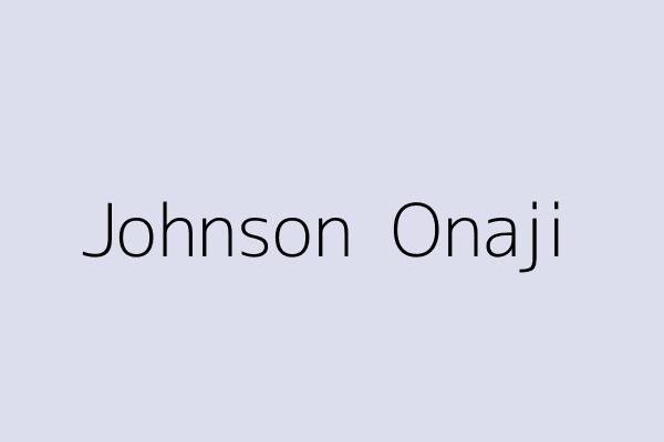 Johnson  Onaji 